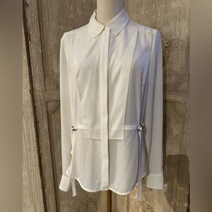 Karen Millen Cream Blouse - Size 8